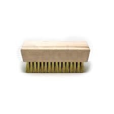 Hardwood Handle Brass Brush 6 Inches Handle Length Stiff Bristles for Intensive Cleaning